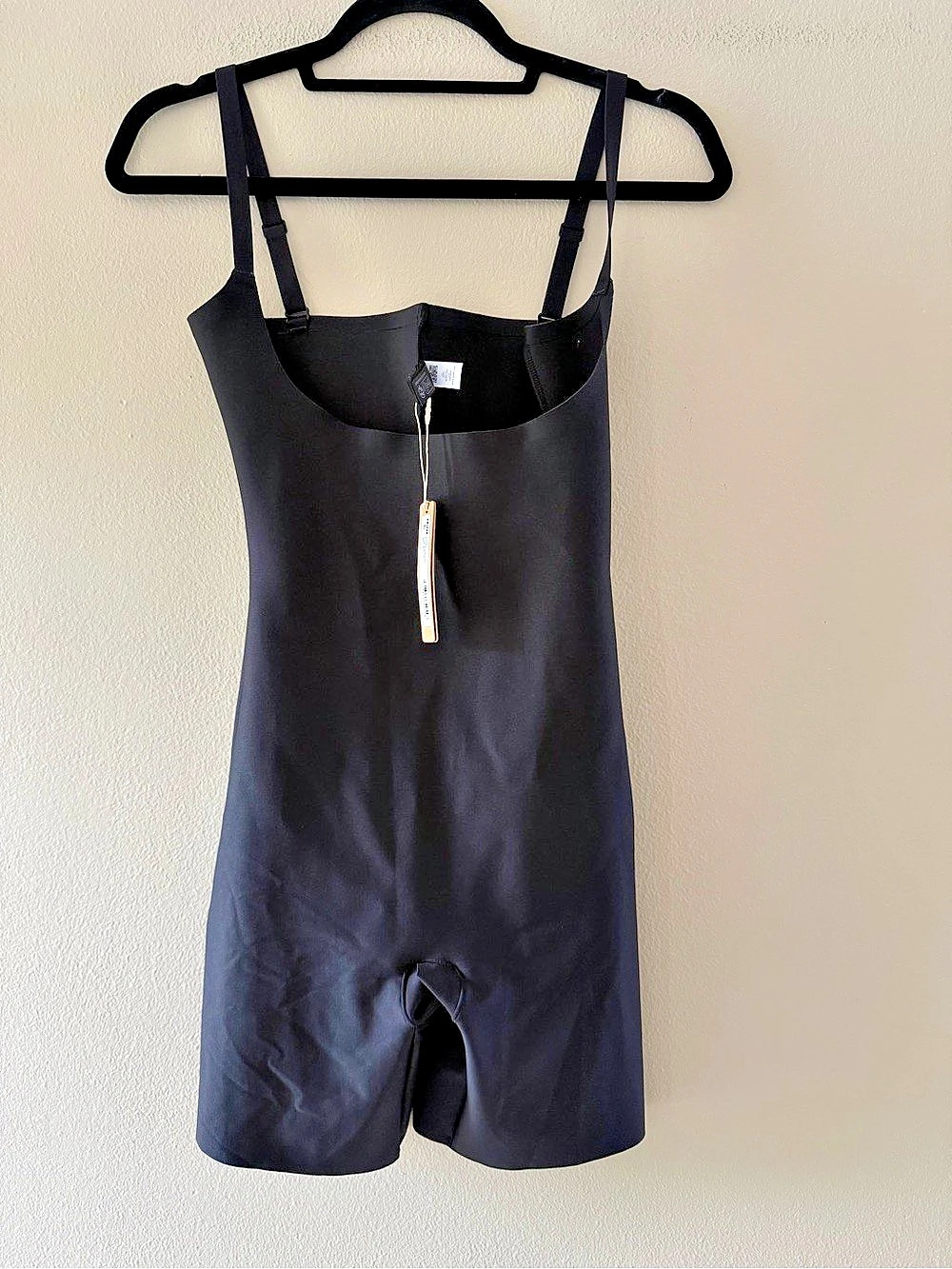 SKIMS Body Core Open Bust Mid-Thigh Bodysuit Shapewear Black Size XL NEW
